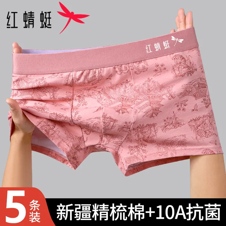 红蜻蜓【10A抗菌】男士内裤男款100%桑蚕丝裆舒适透气男生大码内裤