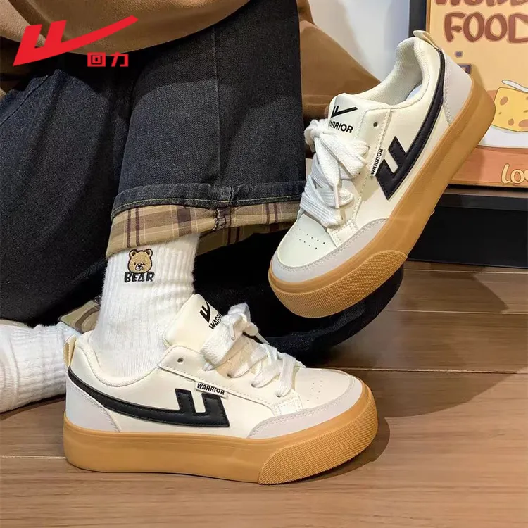 回力厚底帆布鞋女2025春春新款潮流小白鞋子百搭校园运动休闲板鞋