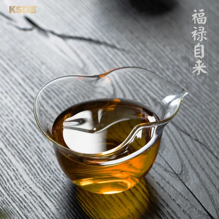 加厚玻璃公道杯耐高温透明分茶器日式不烫手茶海单个功夫茶具茶盅