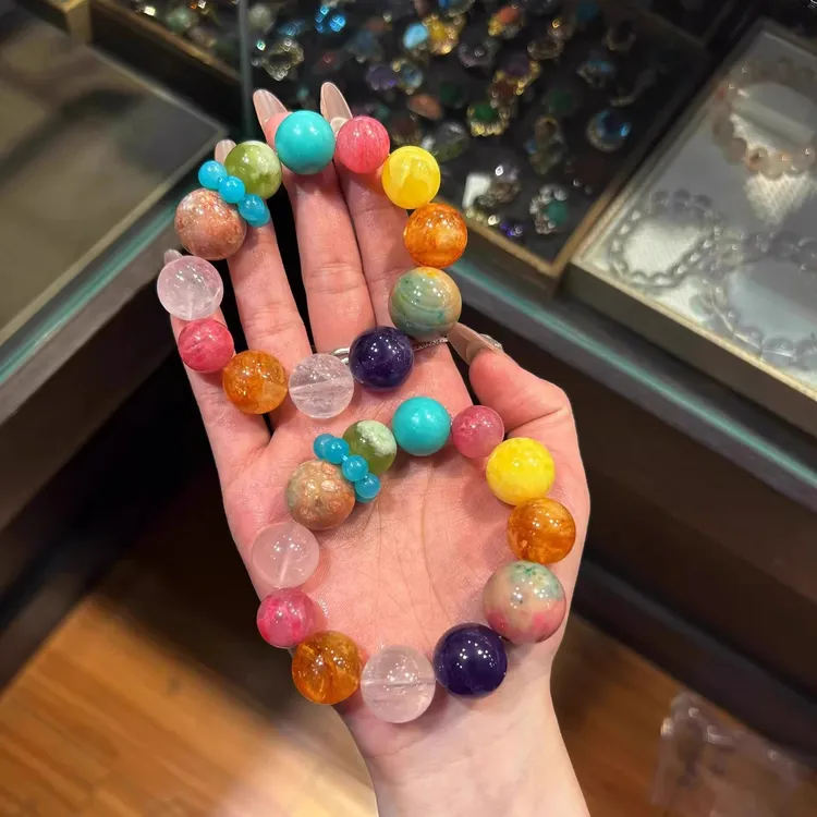 铜合金手链 朱珠同款多宝手串女氛围感多巴胺手串送女友七夕礼物