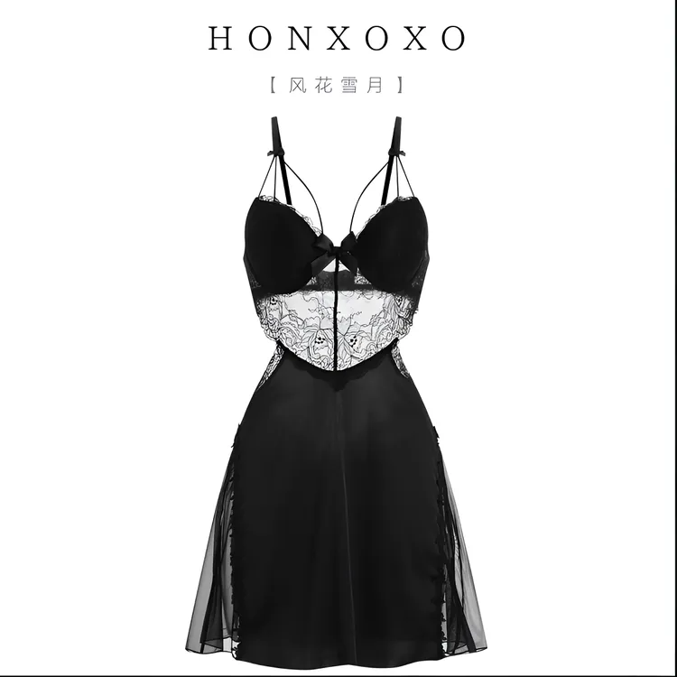 【午夜玫瑰】战袍女款2025新款高级感显瘦大码性感睡衣高级感纯欲风