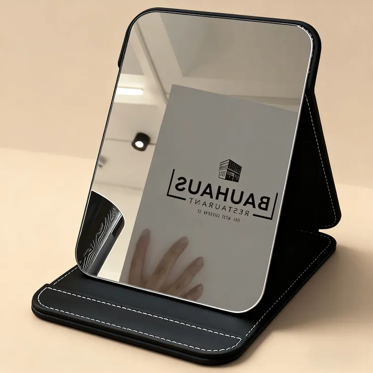 折叠化妆镜子桌面梳妆台中号镜子学生宿舍便携式办公室工位美妆镜