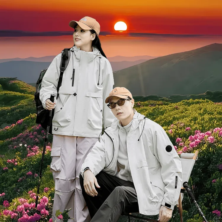 美式冲锋衣三合一男女款春秋冬山系登山露营户外防风防水夹克外套