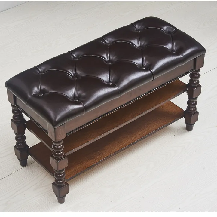 美式入户门口服装店可坐网红真皮多功能收纳鞋门口入户门口鞋柜