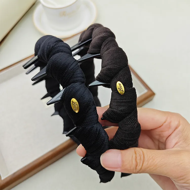 2025新款秋冬高级感字母发箍气质绒面发卡防滑头箍碎发头饰显发量