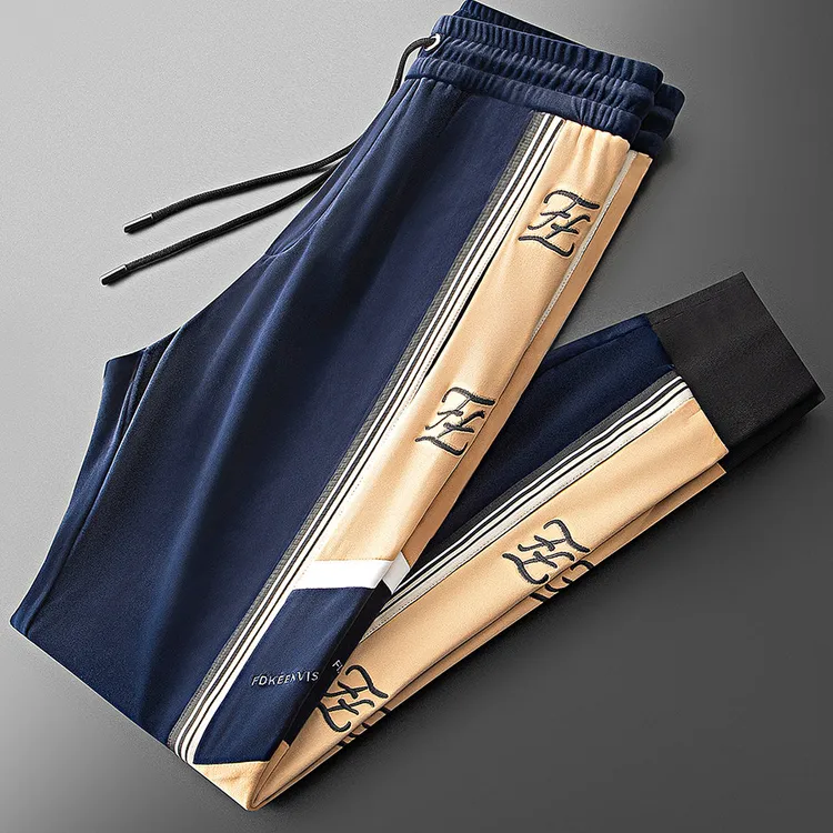 SCHMOWAHRK/施摩瓦戈秋冬时尚运动裤撞色拼接男士小脚卫裤休闲裤