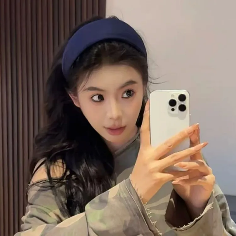 宽边加厚编织发箍头顶遮白发发捆防滑洗脸压碎发卡高颅顶头箍发饰