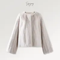 SIQIYOUNG【Maggie精选】哈顿庄园-薰衣草色水貂皮草外套