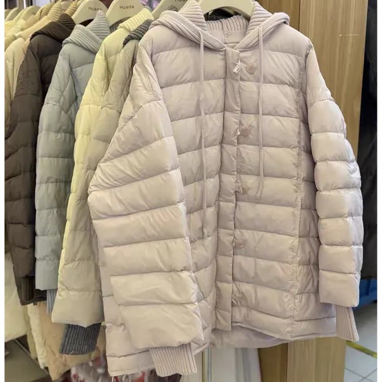 小玉推荐  《针织连帽保暖加厚》羽绒服外套