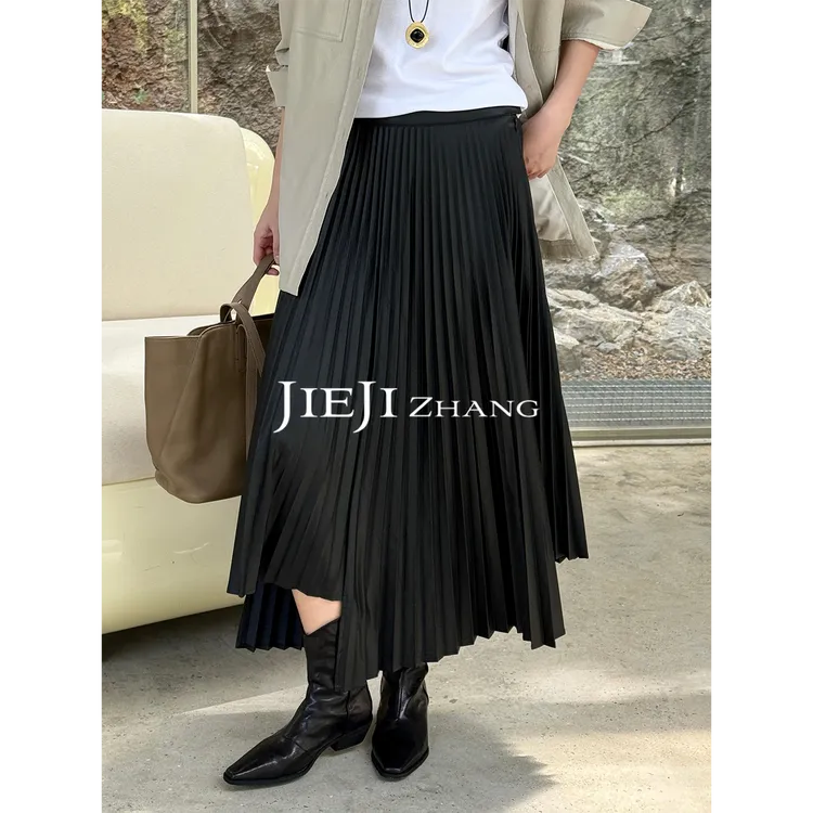 满目ManMu 【张琪专属】老钱风时尚显瘦百搭休闲半裙350144