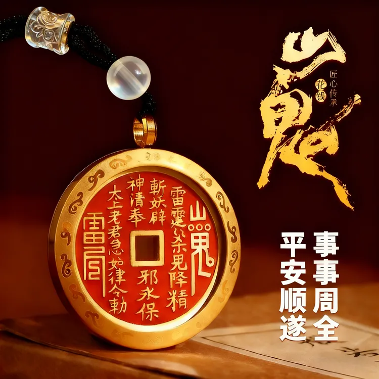 铜吊坠 【天选之人】国朝凰金【山花傀钱】已过流程生肖祥云吊坠摆件