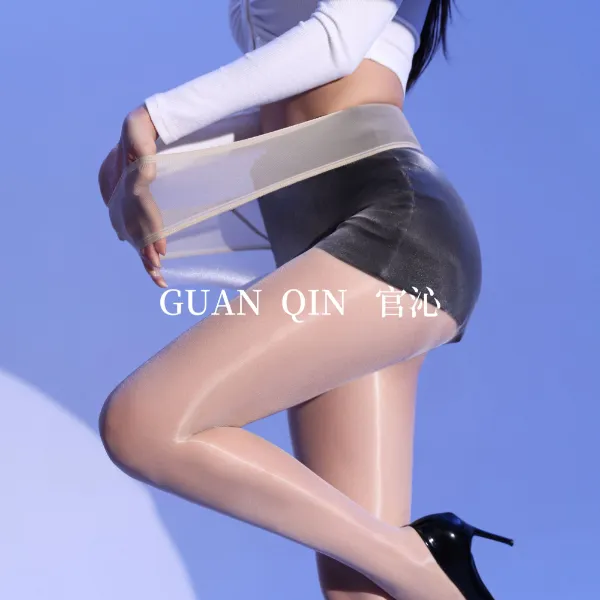 官沁「羽纱2.0」车厘子果冻免脱极光无缝性感油亮丝滑高光果冻丝袜