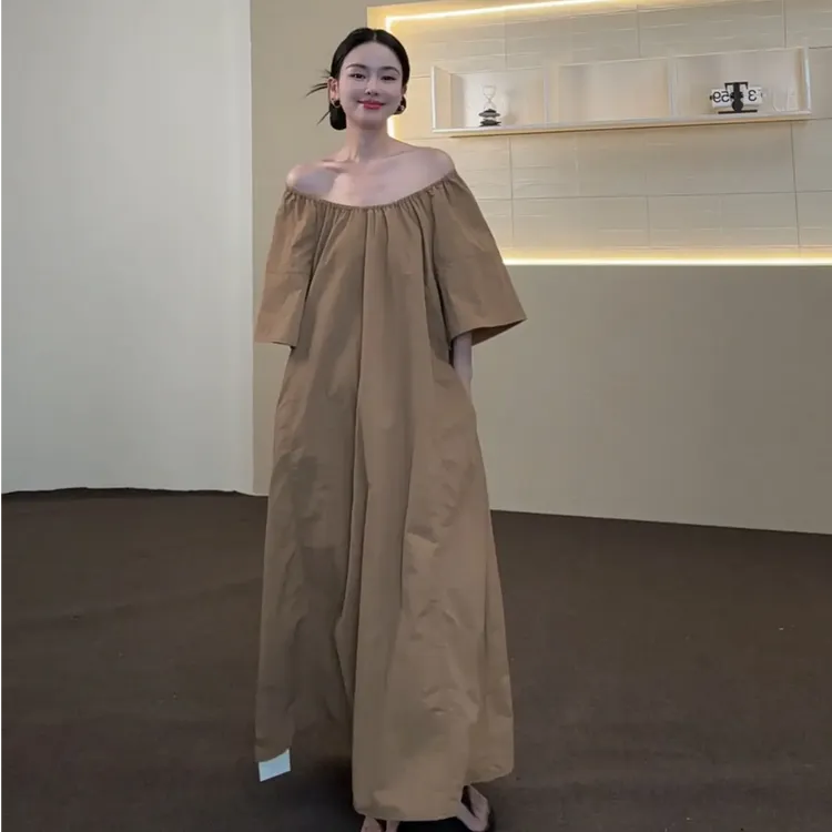 【全莫奥】轻盈浪漫松弛感法式度假风宽松显瘦长裙子一裙多穿慵懒女
