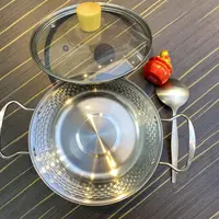 双耳雪平锅带盖配一只定制勺野餐餐具【汤家限定】