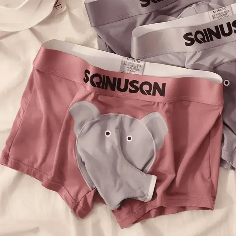 送男友礼物男士性感内裤大象可爱卡通运动不卡档透气多色角裤