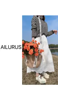 AILURUS【花房姑娘】2025春夏欧货百搭洋气白色裙子