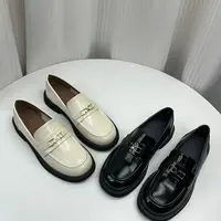 52530 新款时尚复古英伦风软底学院厚底乐福鞋