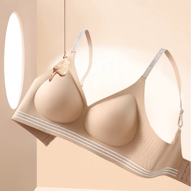 秋冬新款10A抗菌反重力提拉文胸聚拢粉底液内衣