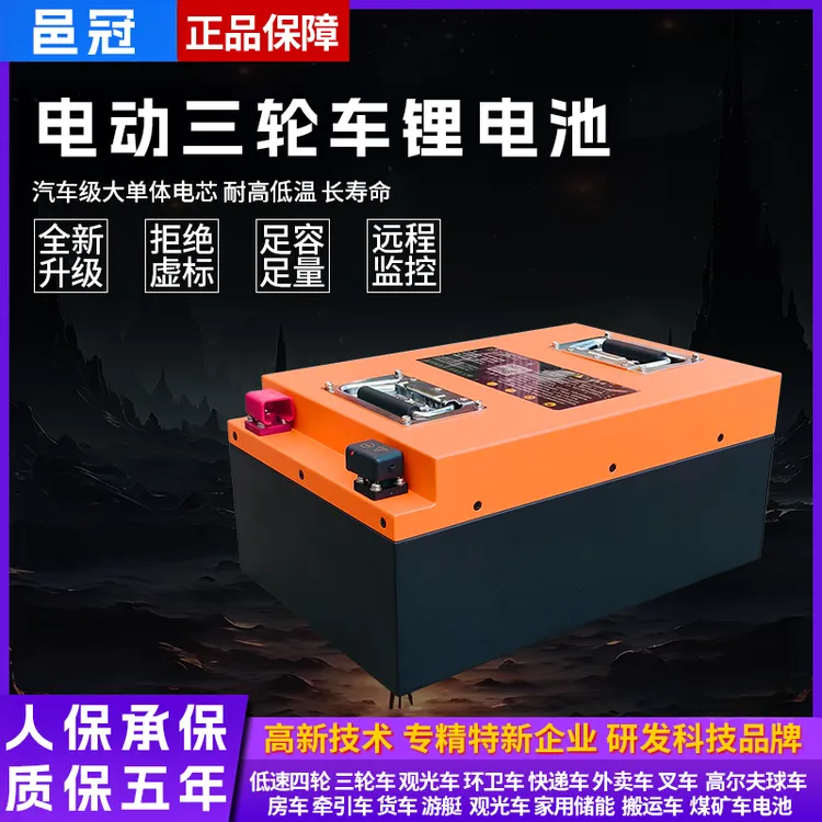国轩三轮四轮锂电池实标足容大容量全新A品动力拉货60V72V磷酸铁