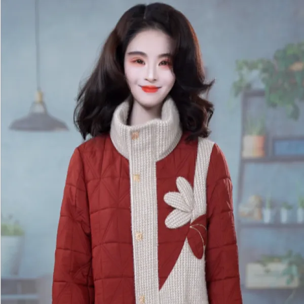 2025洋气明媚小香风精致奢华减龄百搭棉衣外套M-3XL