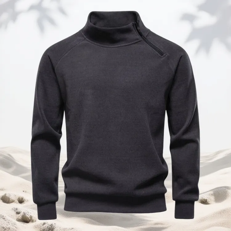 保暖半高领拉链男士德绒打底衫男秋冬冬季卫衣内搭双面绒长袖t恤