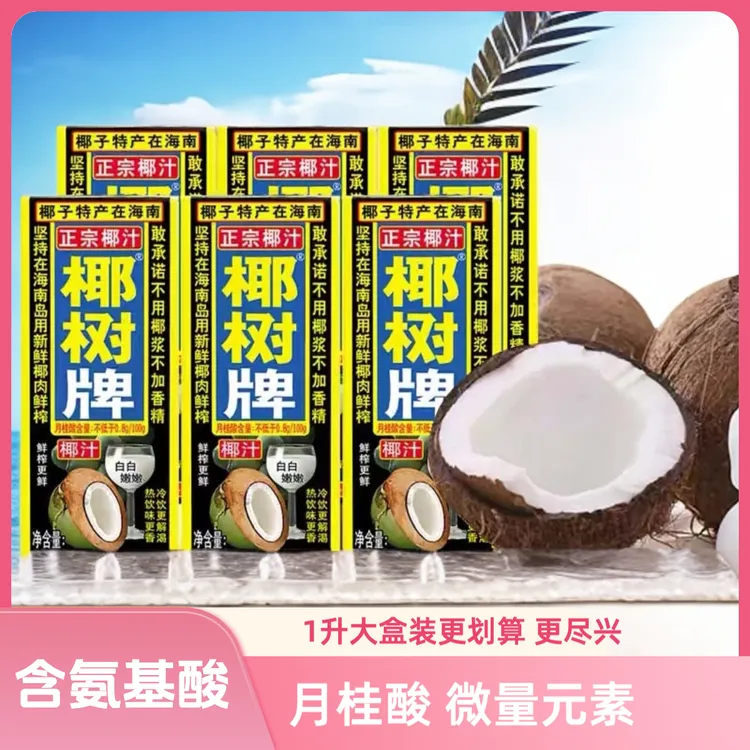 【好日期】正宗椰树椰子汁1L新鲜鲜榨蛋白质饮料椰汁