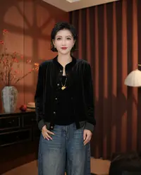 5112女士新款常规款秋季气质短外套薄款复古上衣
