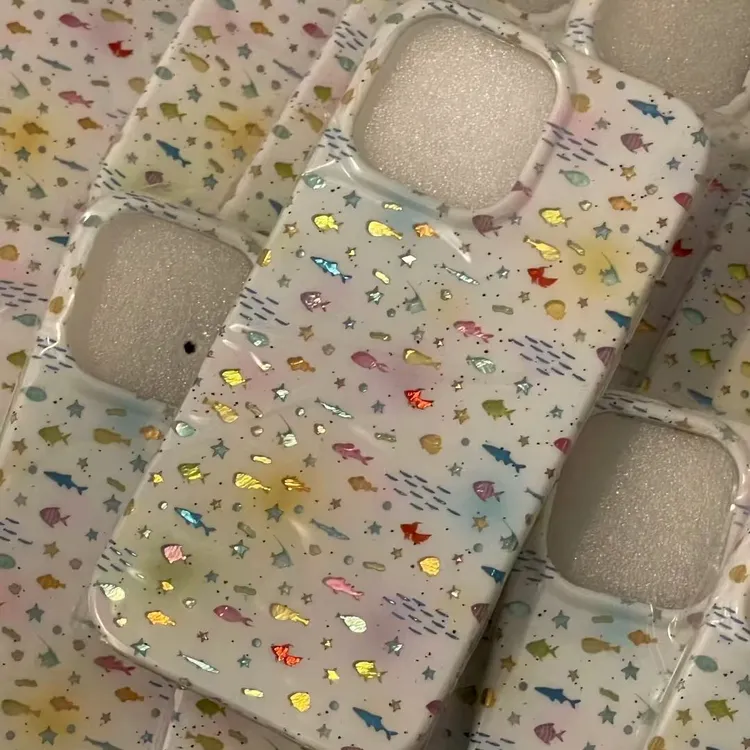 海底小鱼适用苹果华为vivo小米oppo女款iphone15/16/17荣耀手机壳