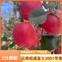 云南昭通富士2001新鲜苹果2分果酸8分脆甜水果现摘现发5斤包邮