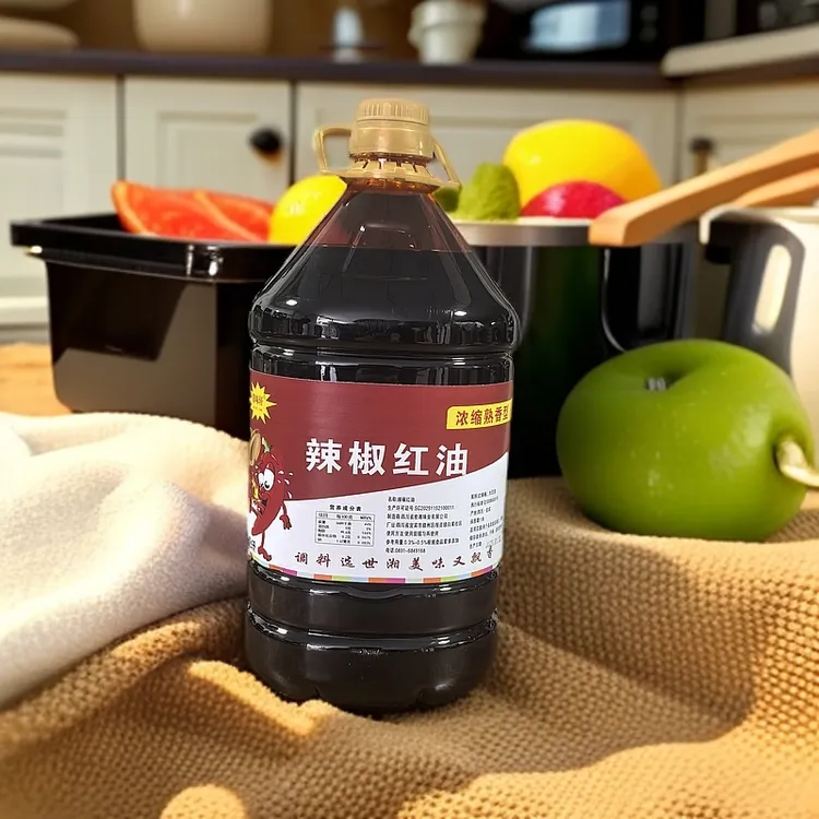 蓉味轩辣椒红油5L，浓缩熟香型，食品增红增香
