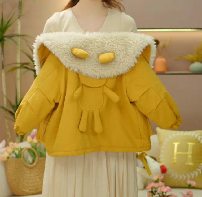 女童毛毛衣秋冬款2025新款大童洋气双面穿棉衣女孩时髦仿皮草外套