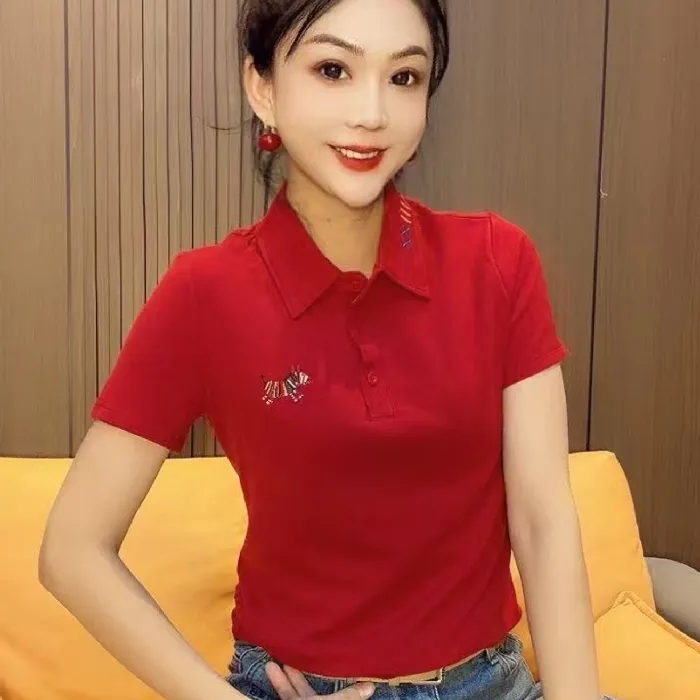 80507#洋气时尚短袖（衣长55cm左右）