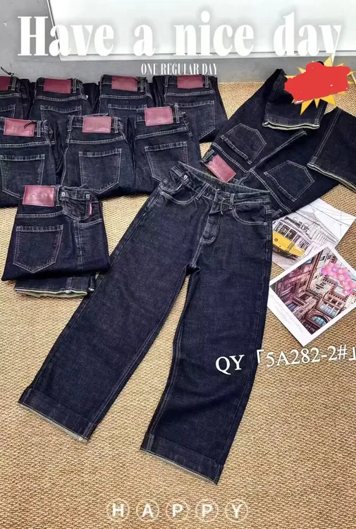 2025秋季水洗极简ins风牛仔裤潮流秋款法棍裤显瘦弹力直筒裤