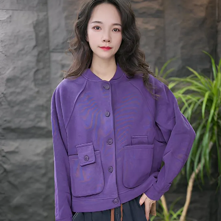 JJ秋季女棒球领常规长袖纯色短外套女装翻领黑色休闲韩版时尚百搭