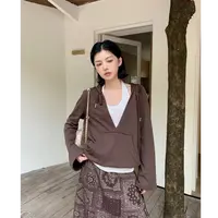 十三行CZ-秋季福秒V领连帽卫衣+挂脖背心真两件套装#33141
