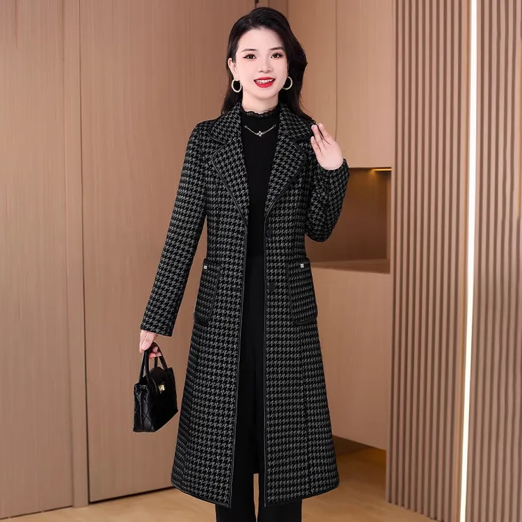 拉夏贝尔风衣外套女2025春秋新两面穿高端大气妈妈贵夫人中长大衣