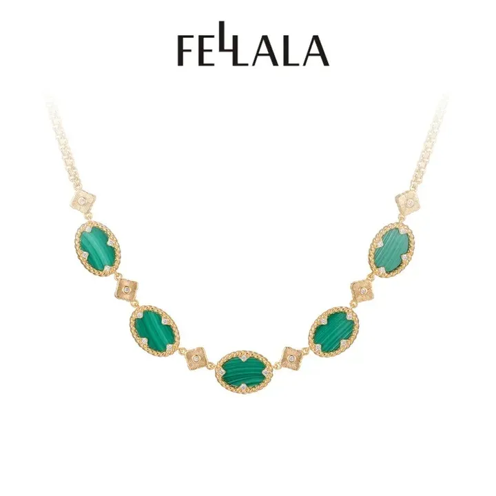  Fellala/ 翡拉拉「如意」系列环环相扣项链轻奢
