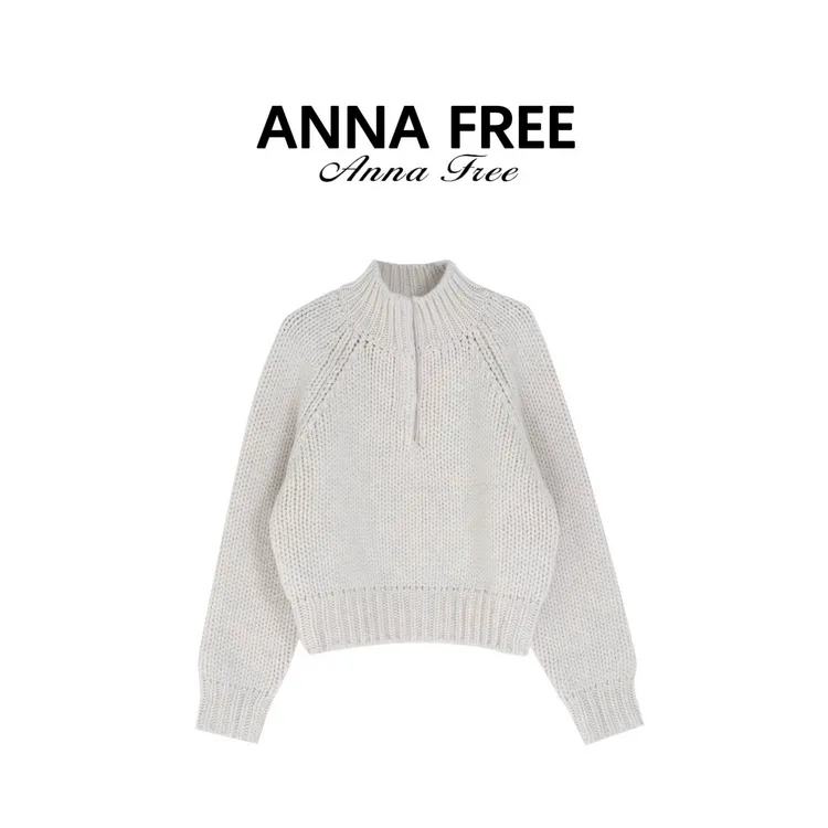 ANNA FREE 针织宽松套头秋冬新款百搭休闲显瘦毛衣上衣Z8742
