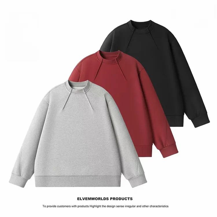 冬季加绒韩版情侣重磅卫衣结构设计宽松百搭套头圆领字母上衣潮