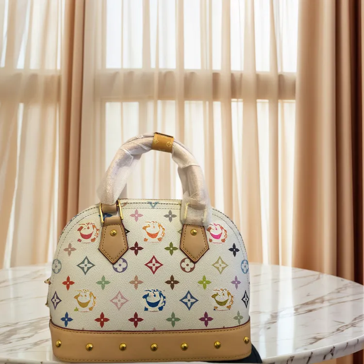 高档贝壳包白色波士顿便携包包手拎包