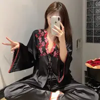 SIEOYJIEA/私迹大榕家viki【爱心星语】女款时尚气质长袖家居服套装