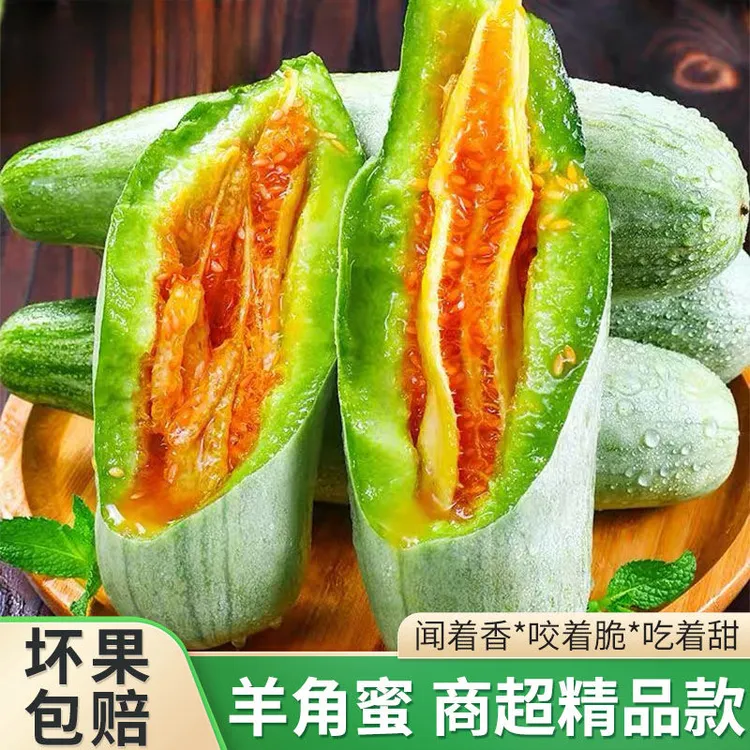 头茬羊角蜜甜瓜山东羊角蜜香瓜脆甜多汁新鲜水果当季甜瓜特大批发