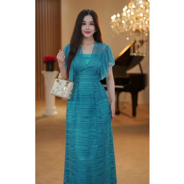 【JOSIE定制】摩登冰岛 夏季显瘦优雅法式日常洋气连衣裙-YL30115