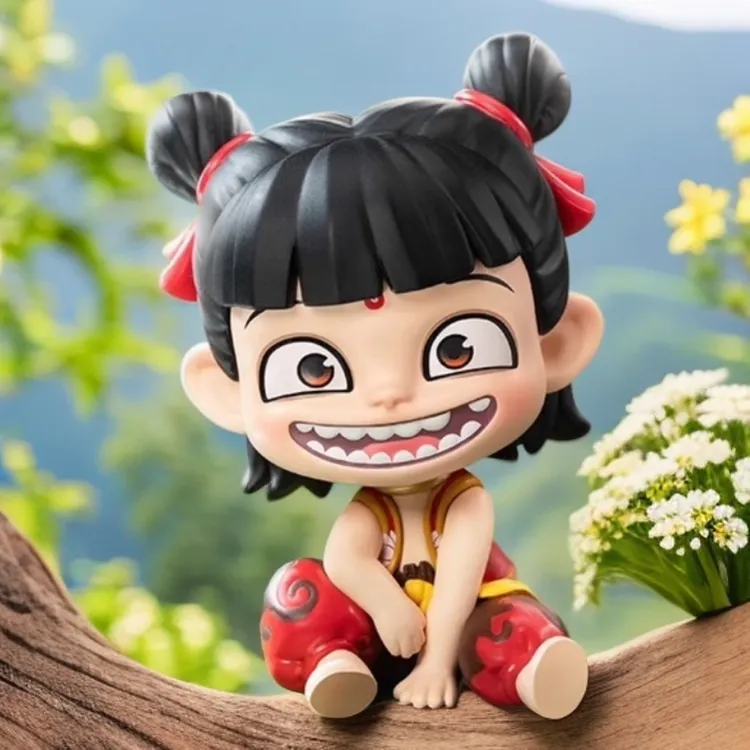 潮玩手办藕粉哪吒