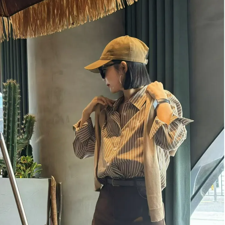 【露西妹妹专属】秋季新款条纹衬衣女显瘦宽松出游休闲款衬衫气质