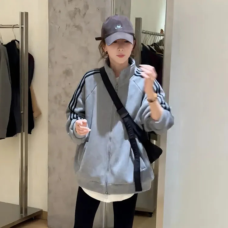 2026初冬新款韩系休闲宽松简约基础时尚百搭卫衣外套