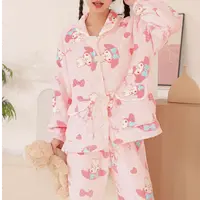 纪凡姬/3882/新款冬季雪糕绒家居服柔软卡通保暖睡衣套装