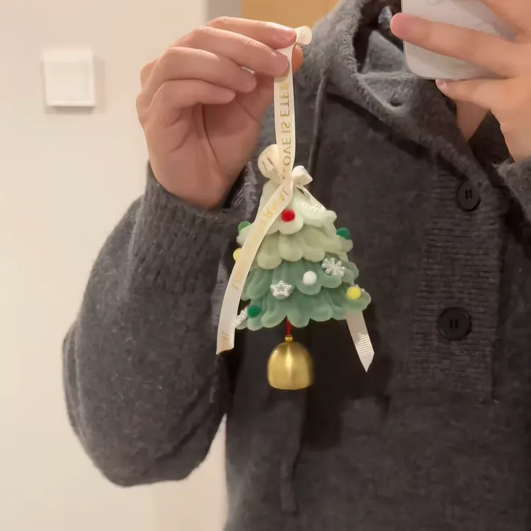 新款扭扭棒圣诞树材料包手工diy雪花苹果圣诞树花环驾车用品装饰