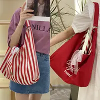 【品牌狂补】夏季大容量帆布包简约字母通勤百搭