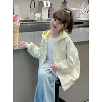 【断码清货】2025秋清新满印碎花带帽拉链外套 D265 265 W